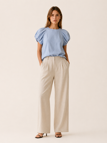 Amelia | Women's Puff Sleeve Loose Fit T-Shirt