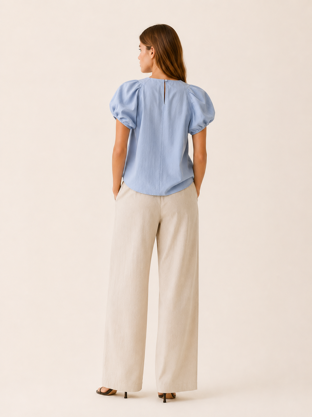Amelia | Women's Puff Sleeve Loose Fit T-Shirt