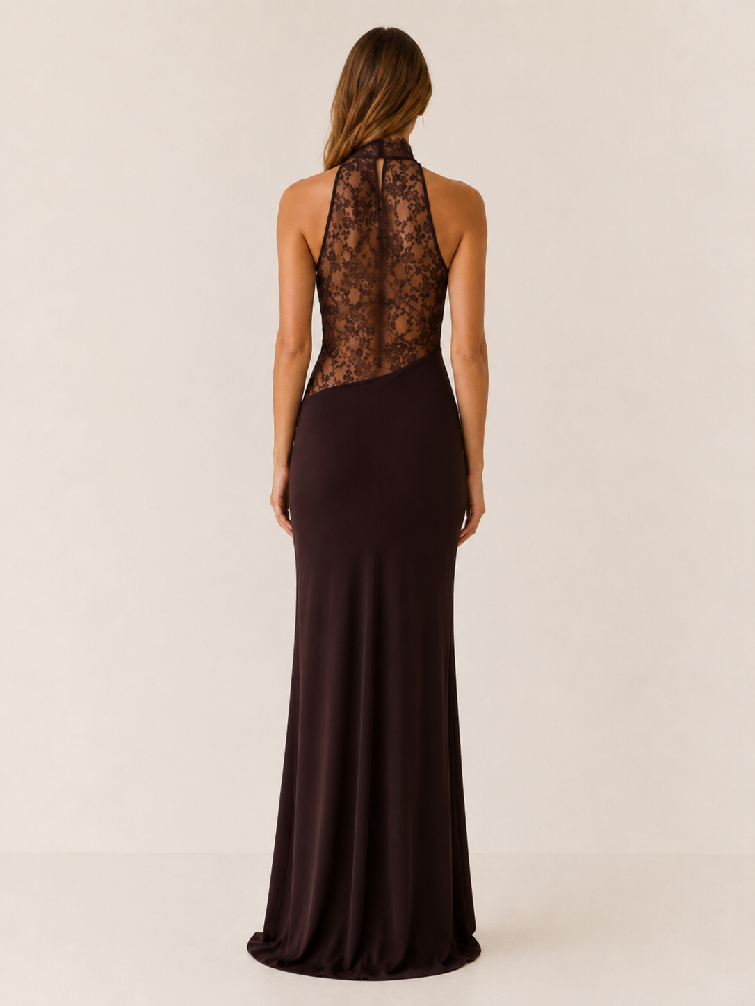 Ravella | Halter Neck Maxi Dress with Panel Detail