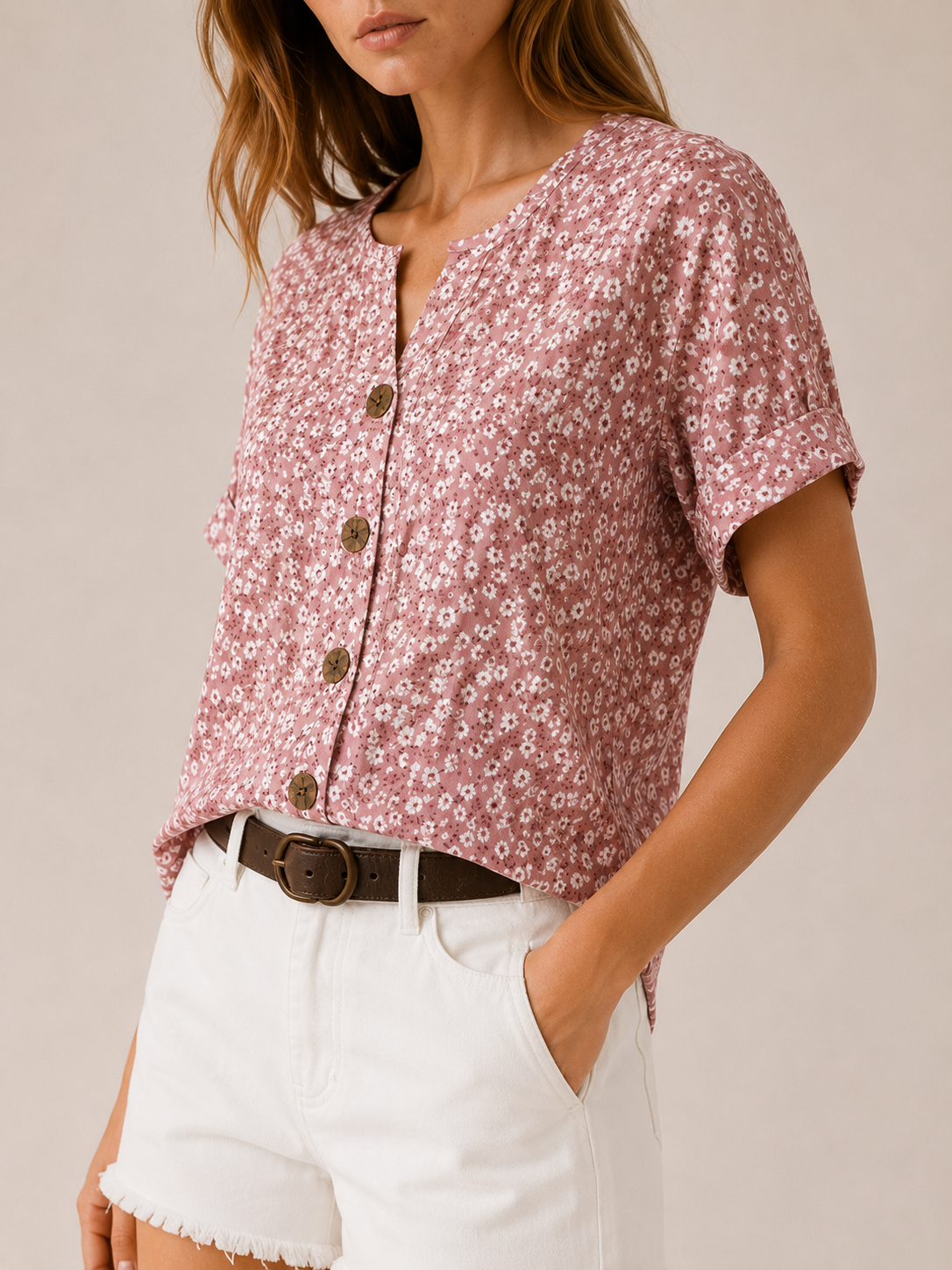 Verna | Women's Floral Relaxed Lightweight Blouse