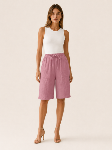 Adora | Women's Wide Leg Drawstring Summer Shorts