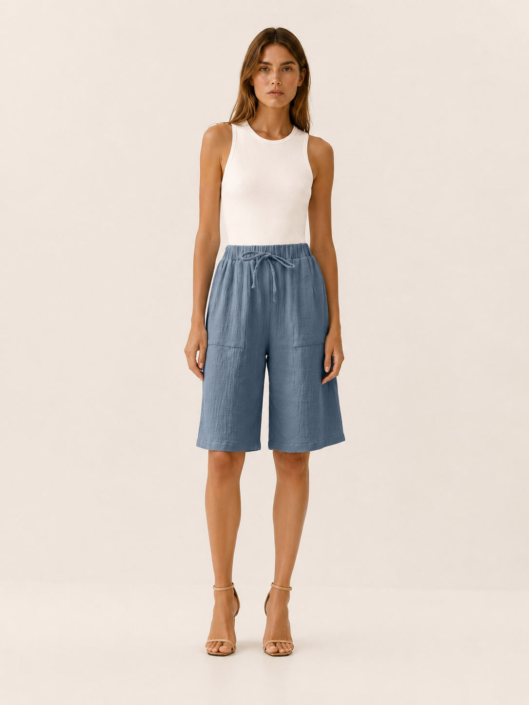 Adora | Women's Wide Leg Drawstring Summer Shorts