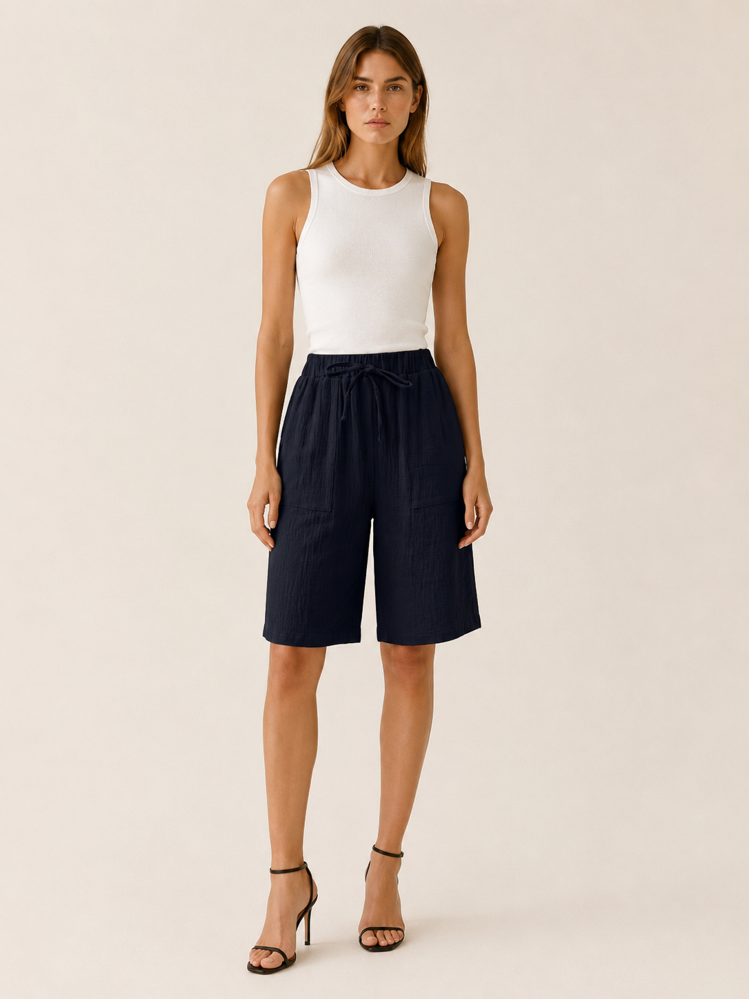Adora | Women's Wide Leg Drawstring Summer Shorts