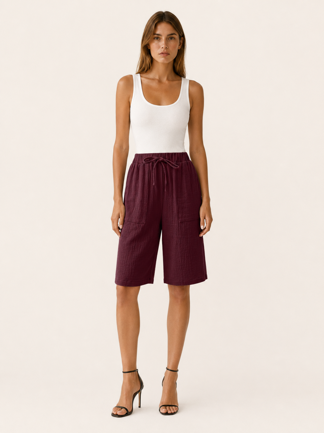 Adora | Women's Wide Leg Drawstring Summer Shorts