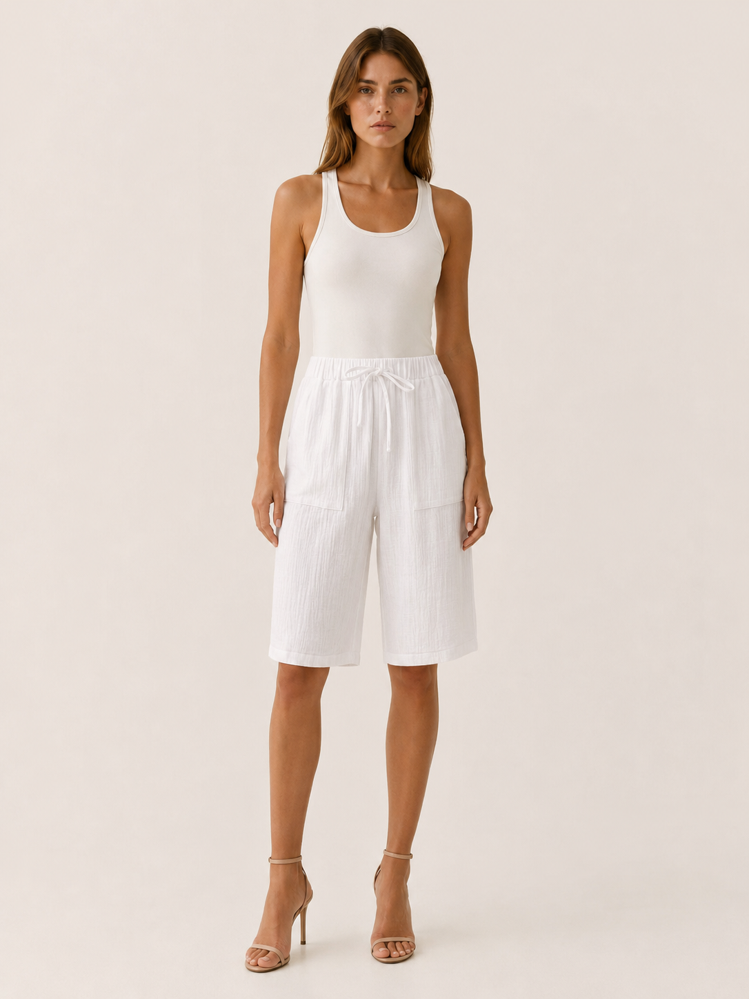 Adora | Women's Wide Leg Drawstring Summer Shorts