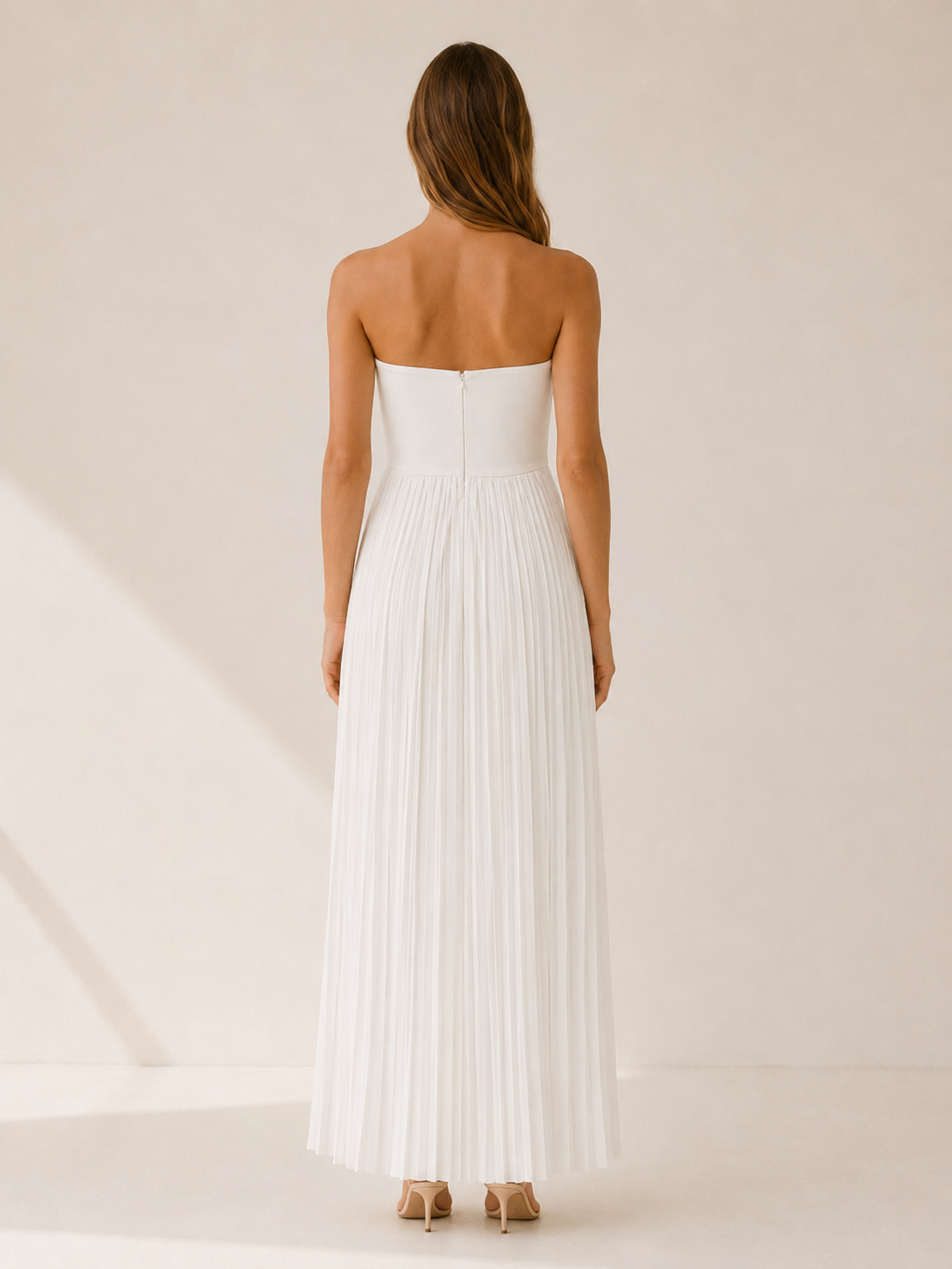 Aerin | Corset Maxi Dress with Pleated Skirt