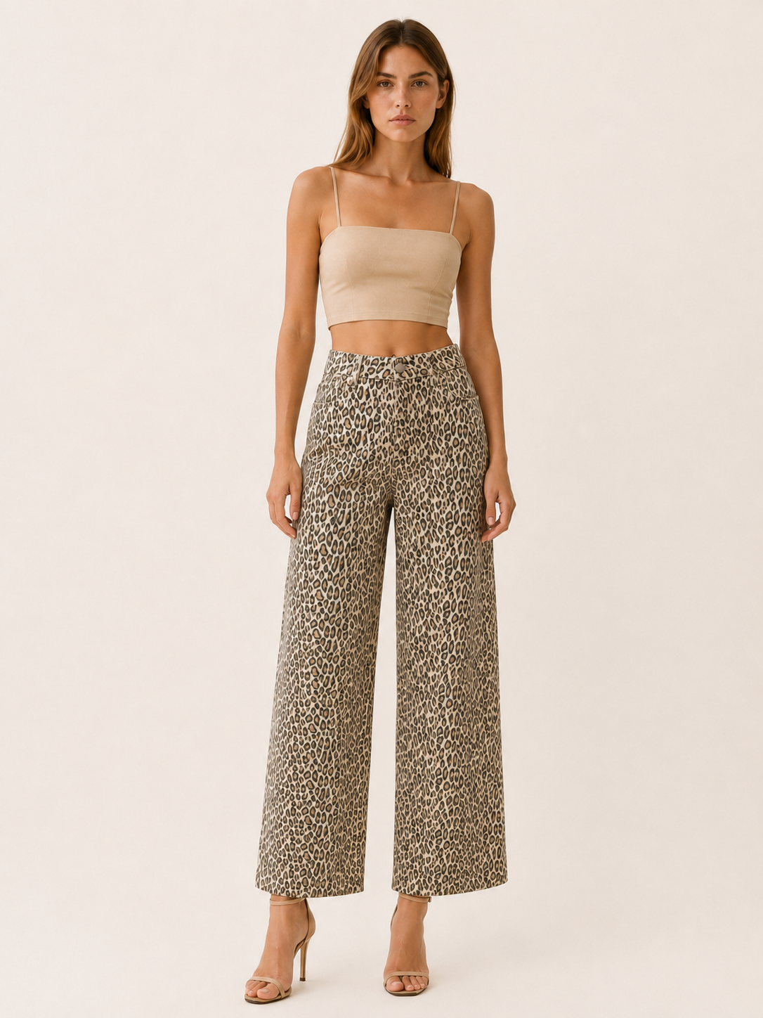 Alba | Women's Leopard Print Straight Leg Pants