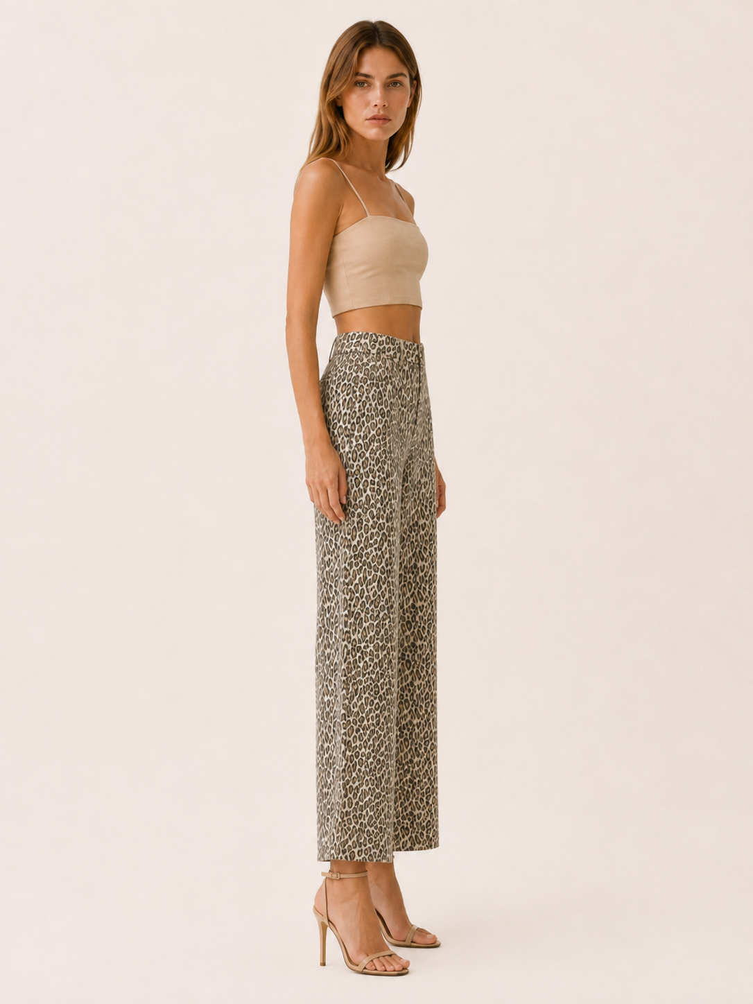 Alba | Women's Leopard Print Straight Leg Pants
