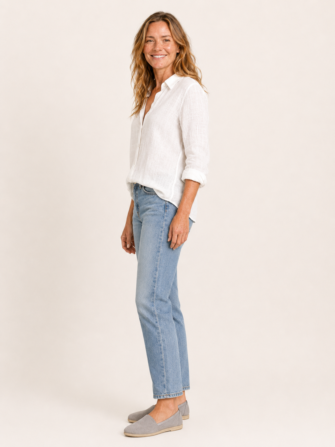 Alice | Women's Linen Blend Long Sleeve Shirt
