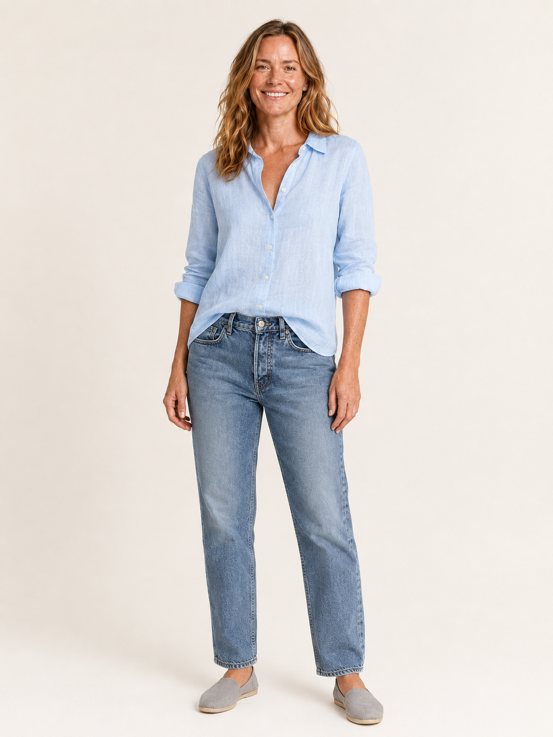 Alice | Women's Linen Blend Long Sleeve Shirt