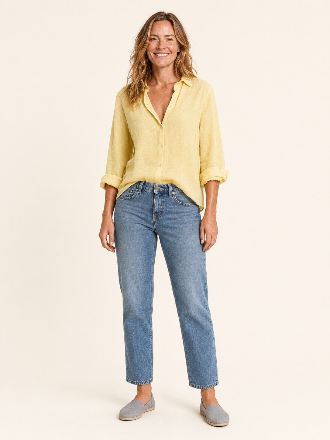 Alice | Women's Linen Blend Long Sleeve Shirt