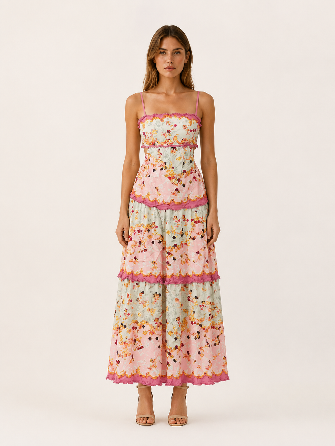 Annika | Tiered Maxi Dress with Ruffle Skirt