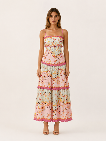 Annika | Tiered Maxi Dress with Ruffle Skirt