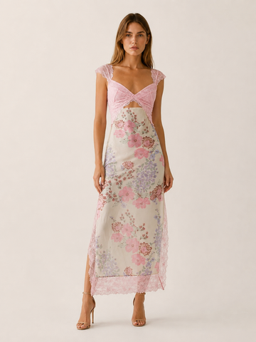 Asha | Wedding Guest Maxi Dress with Side Slit