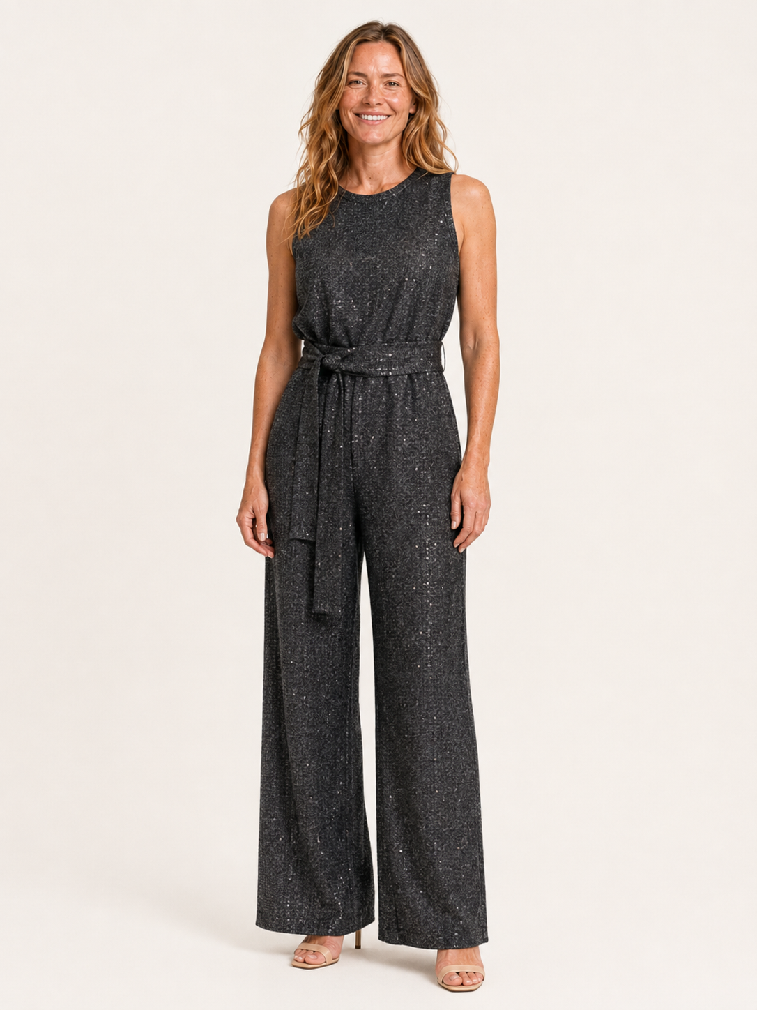 Asteria | Women's Sequin Wide Leg Cocktail Jumpsuit