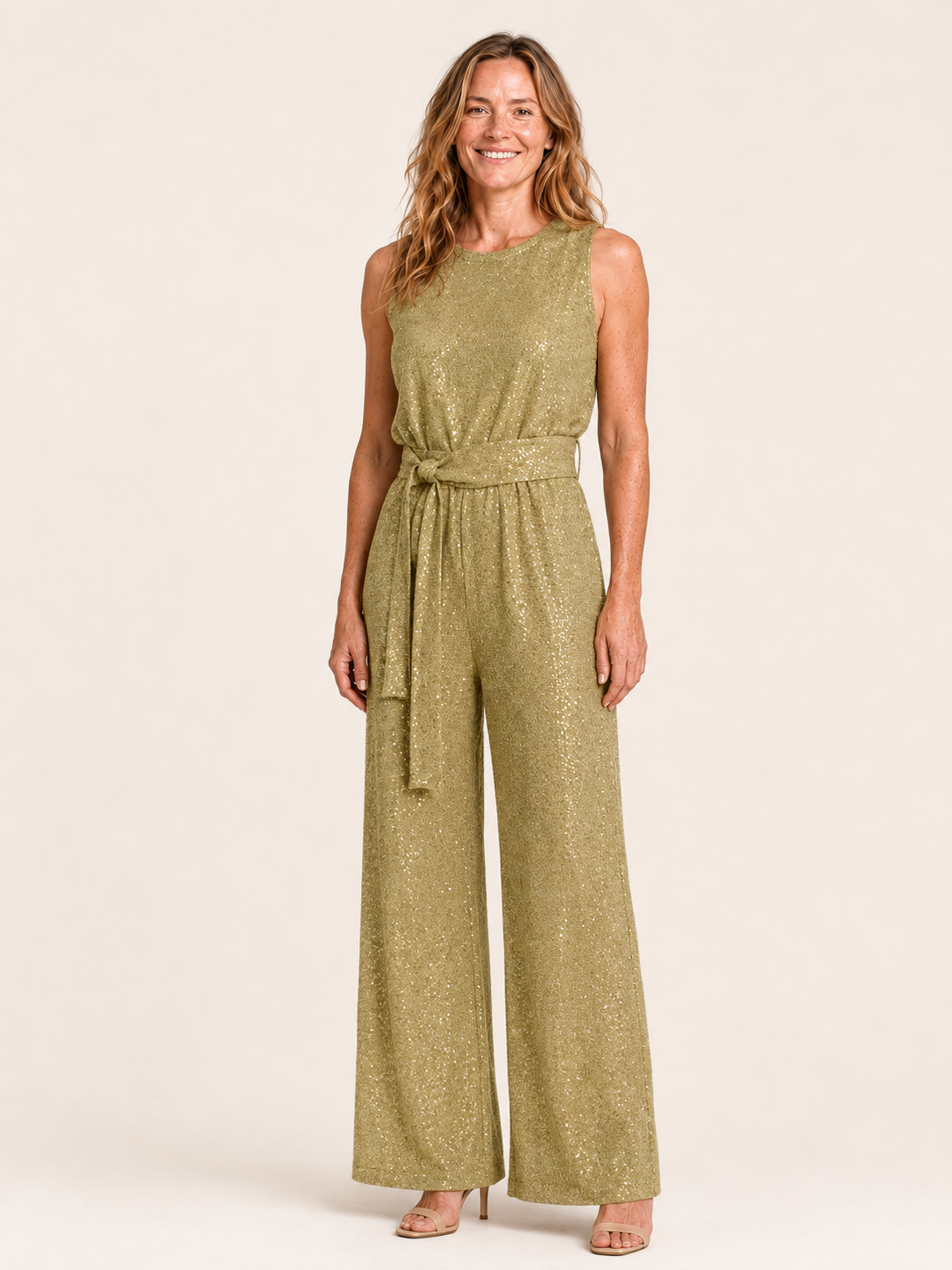 Asteria | Women's Sequin Wide Leg Cocktail Jumpsuit
