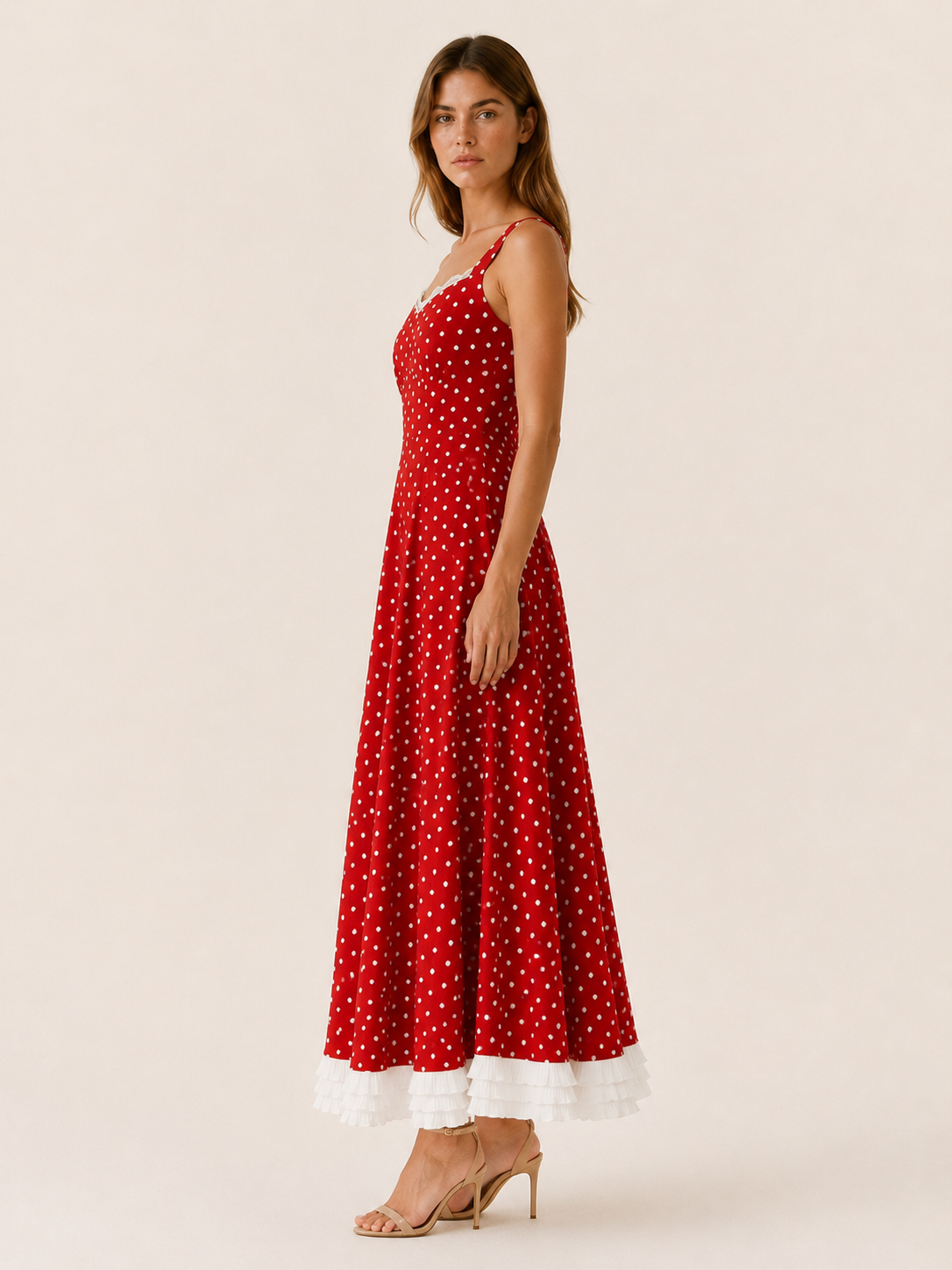 Aurette | Chiffon Maxi Dress with Patchwork Detail Sundress