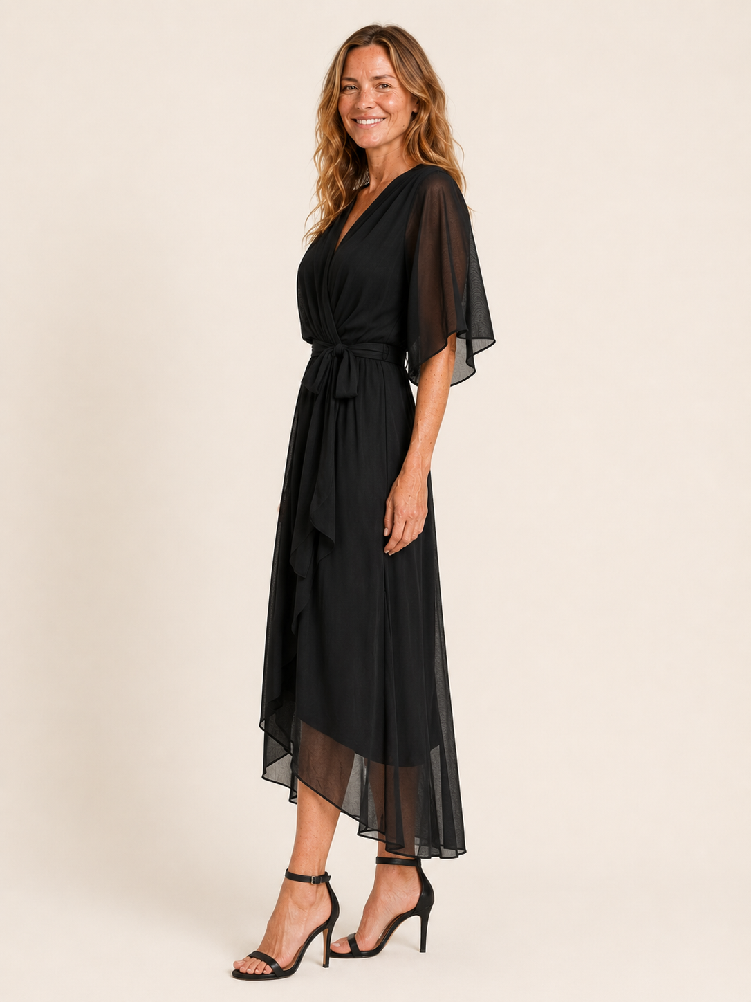 Ava | Women's Wrap Tie Waist Wedding Guest Maxi Dress