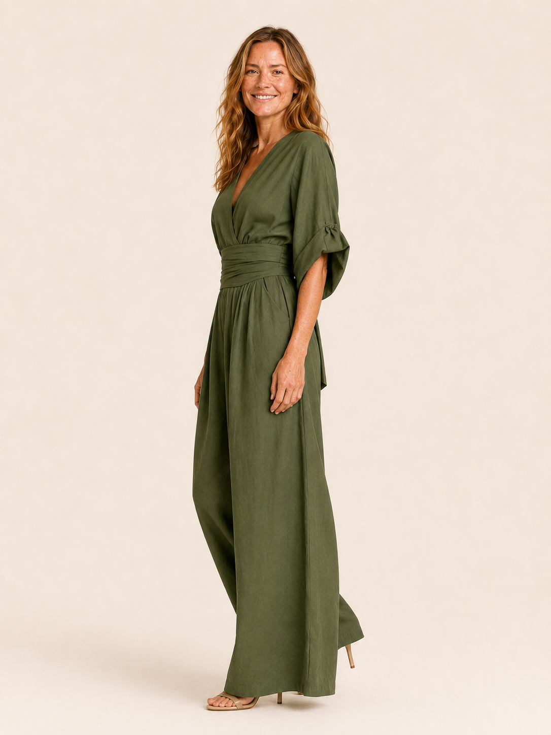 Averna | Women’s Wide-Leg Jumpsuit with V-Neckline