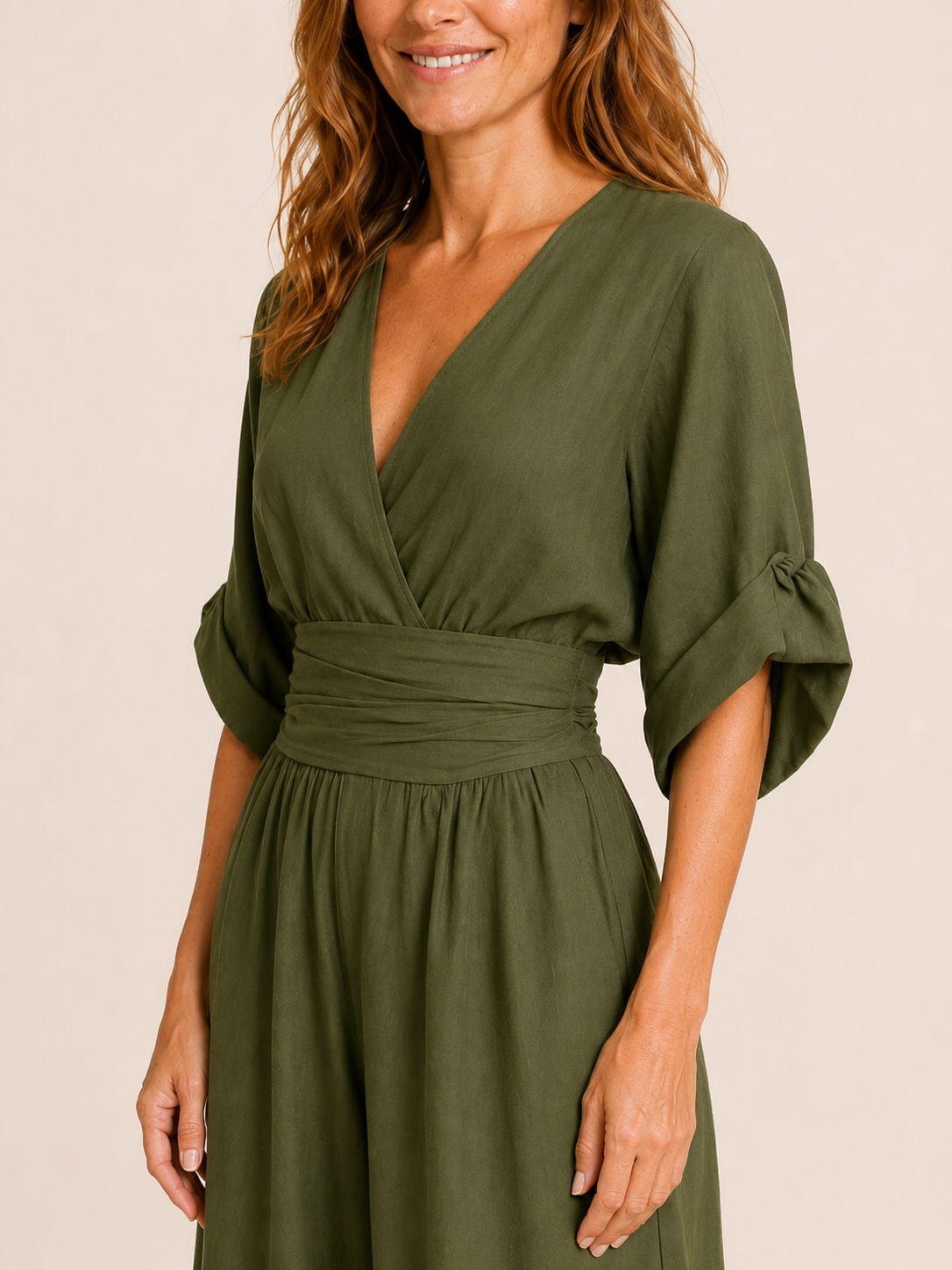 Averna | Women’s Wide-Leg Jumpsuit with V-Neckline