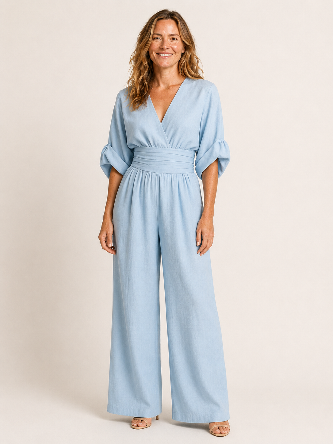 Averna | Women’s Wide-Leg Jumpsuit with V-Neckline