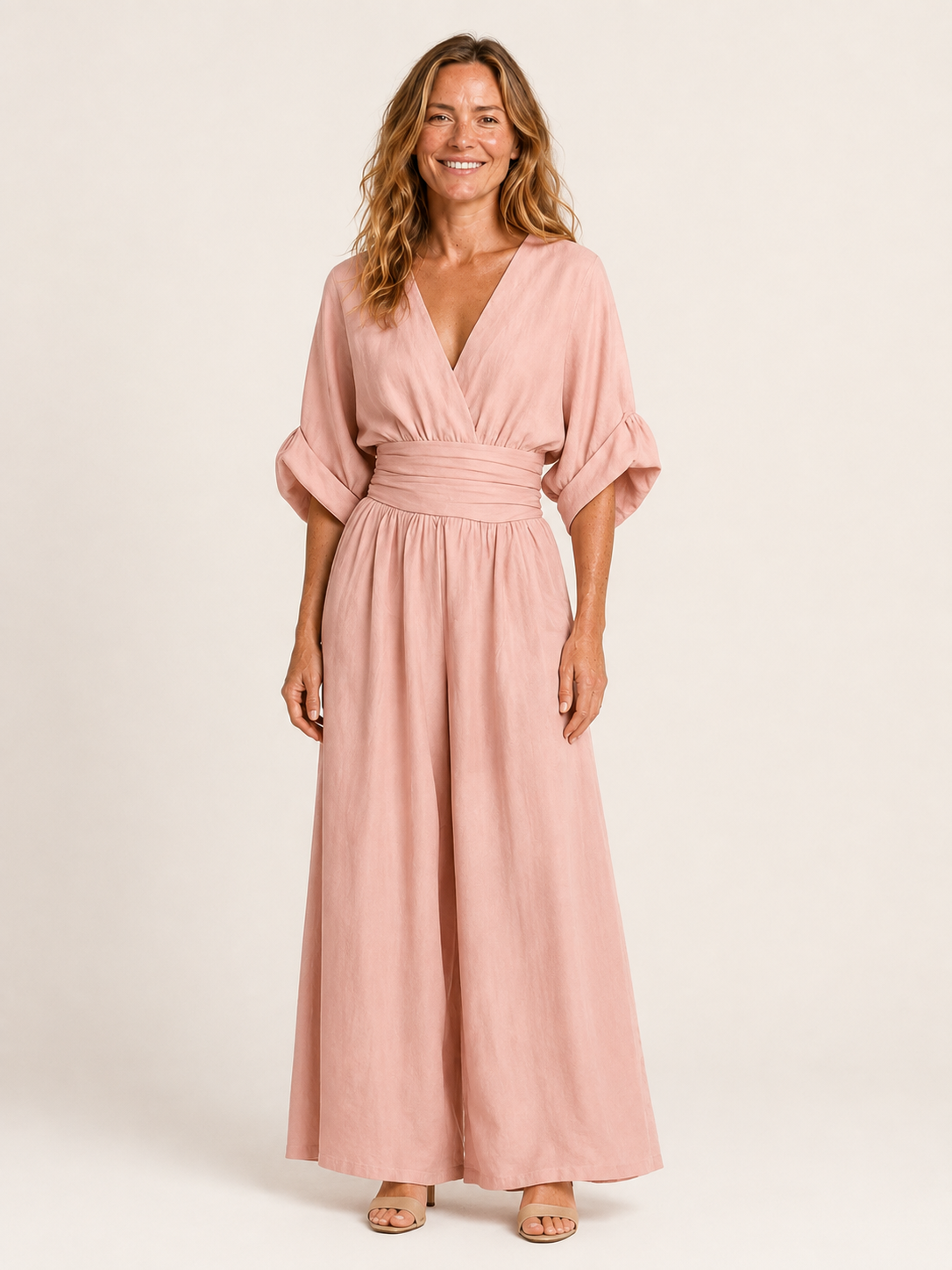 Averna | Women’s Wide-Leg Jumpsuit with V-Neckline