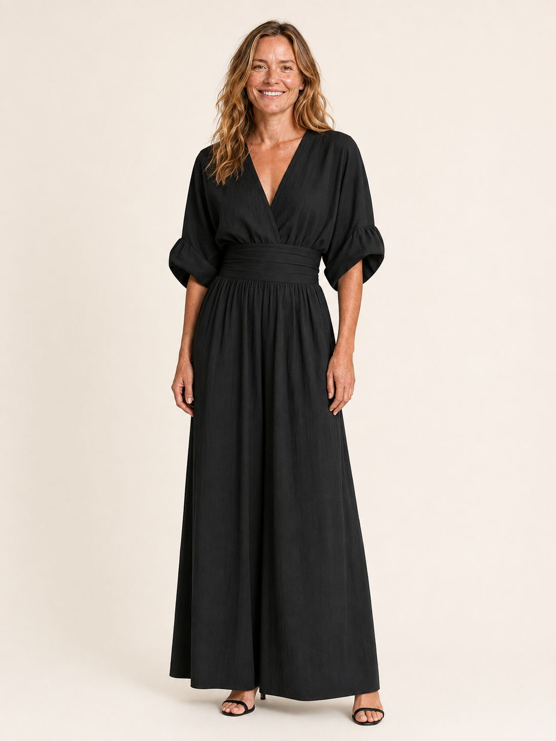 Averna | Women’s Wide-Leg Jumpsuit with V-Neckline