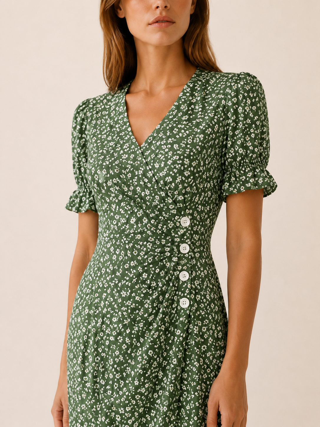 Aviana | Midi Dress with Wrap Front