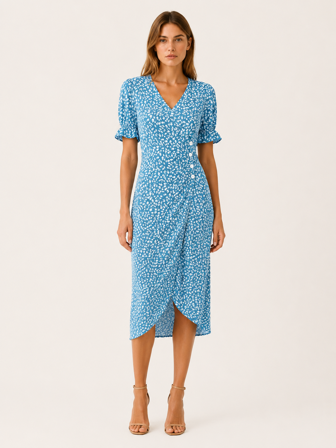 Aviana | Midi Dress with Wrap Front