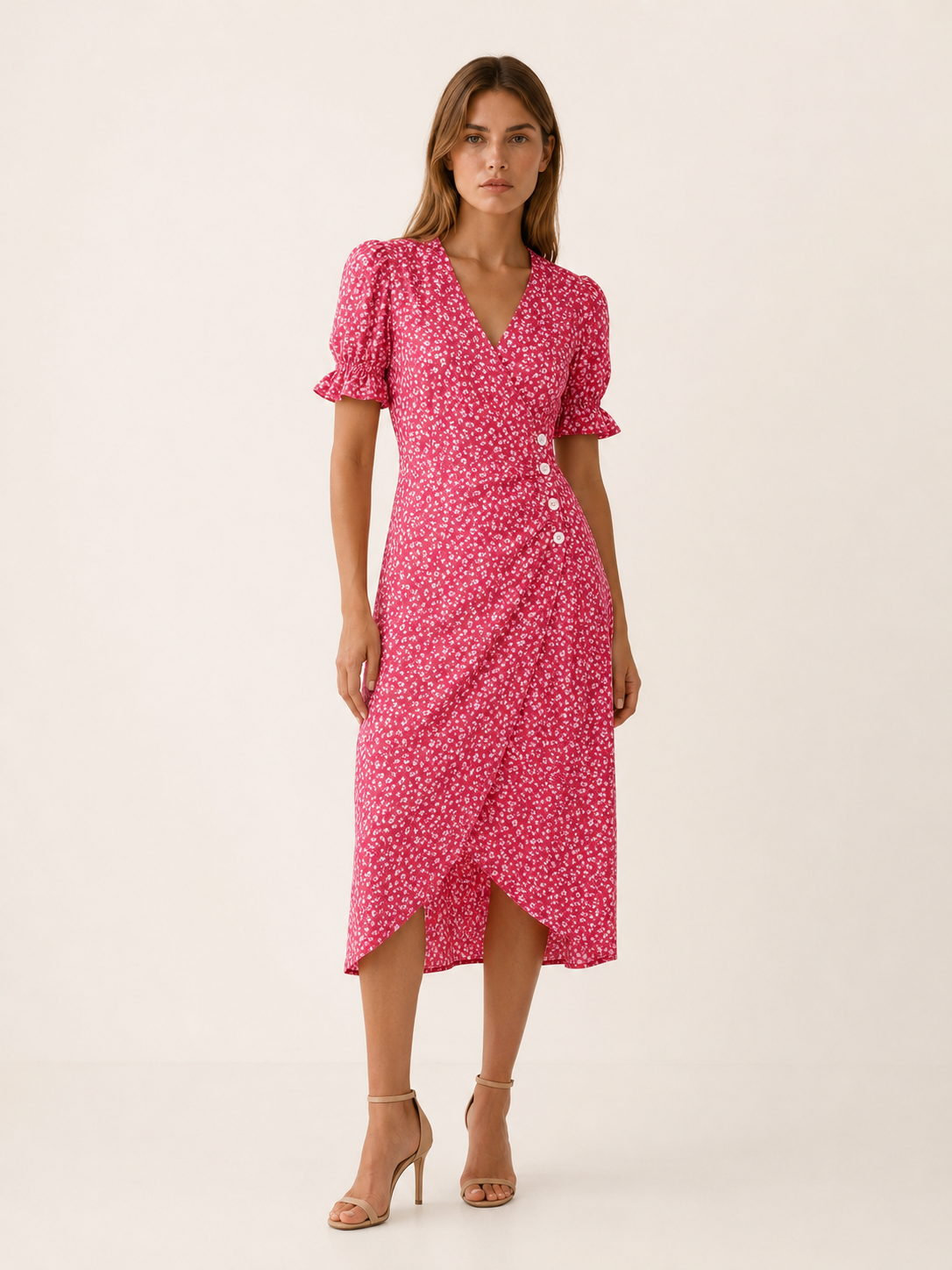 Aviana | Midi Dress with Wrap Front