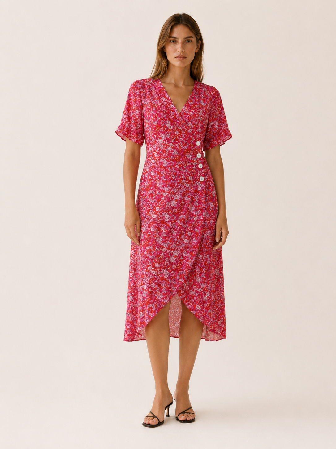 Aviana | Midi Dress with Wrap Front