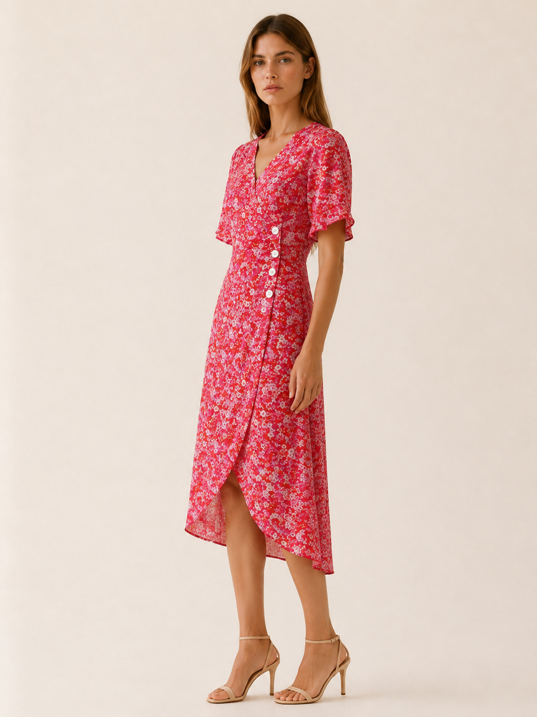 Aviana | Midi Dress with Wrap Front