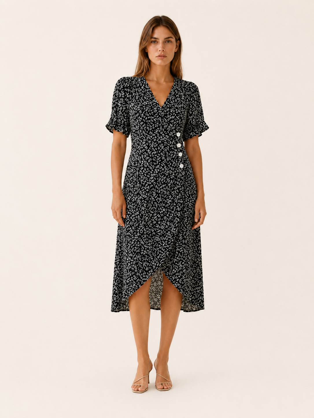 Aviana | Midi Dress with Wrap Front