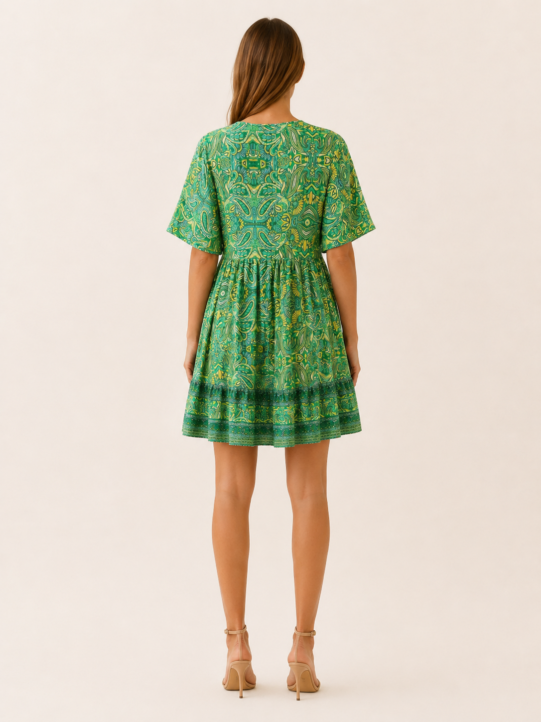 Avonlea | Summer Boho Mini Dress with Paisley Print