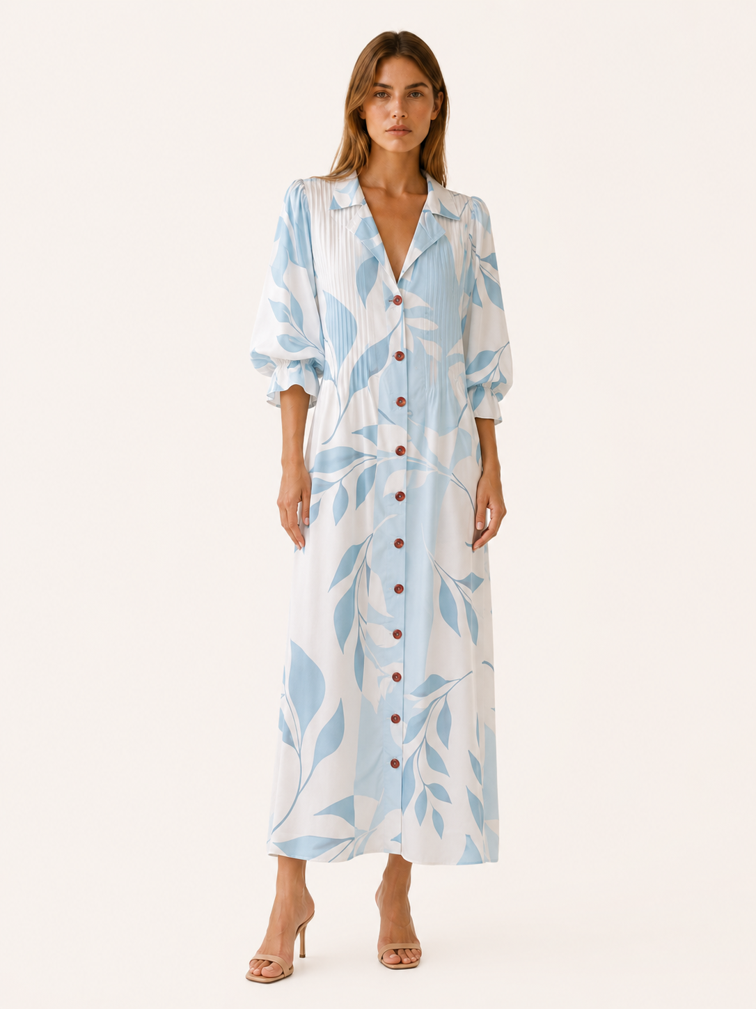 Avrienne | Boho Maxi Dress with Printed Detail