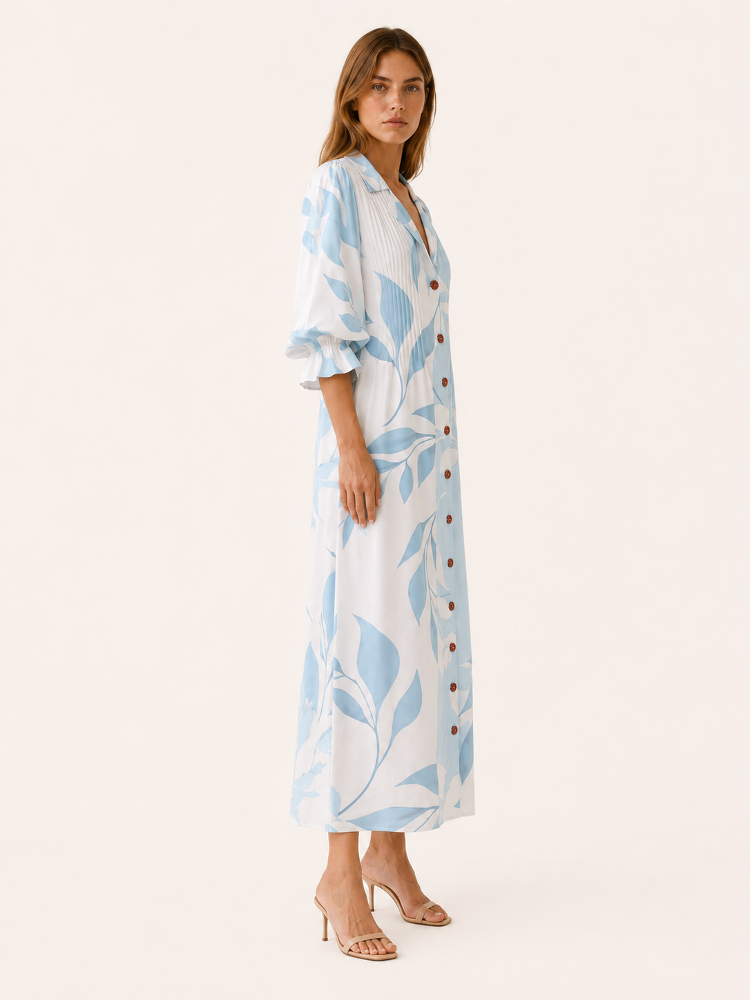 Avrienne | Boho Maxi Dress with Printed Detail