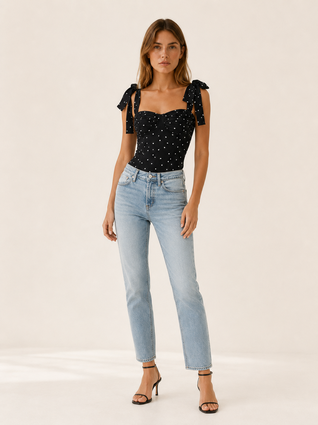 Beatrix | Women's Tie Strap Ruched Summer Top