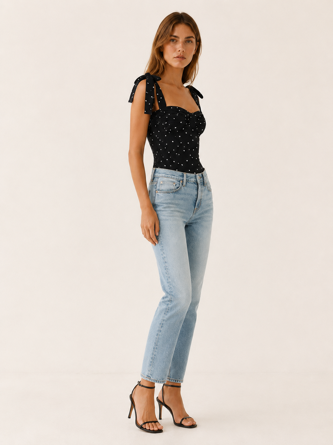 Beatrix | Women's Tie Strap Ruched Summer Top