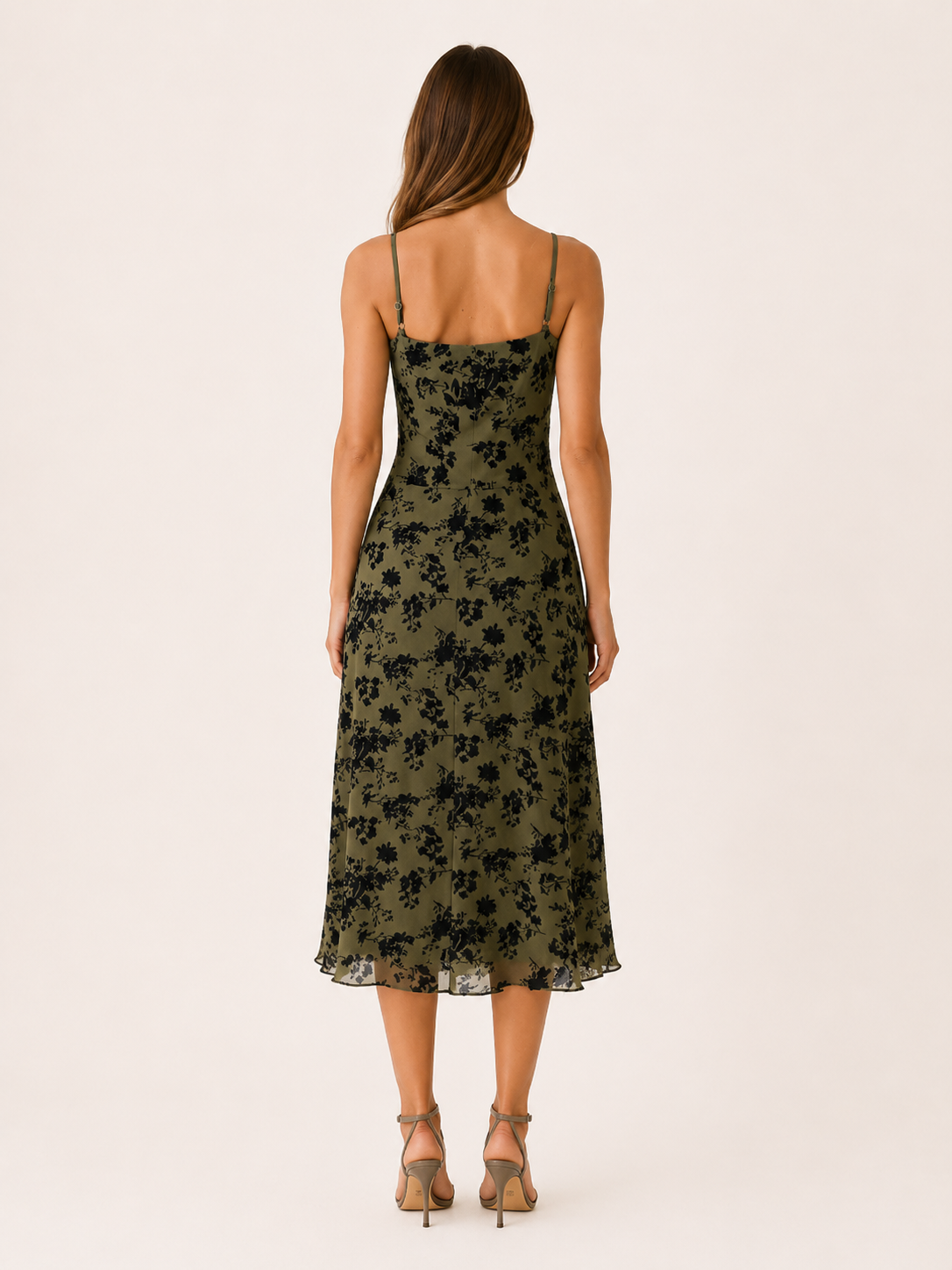 Bella | Flowy Midi Dress with Square Neckline
