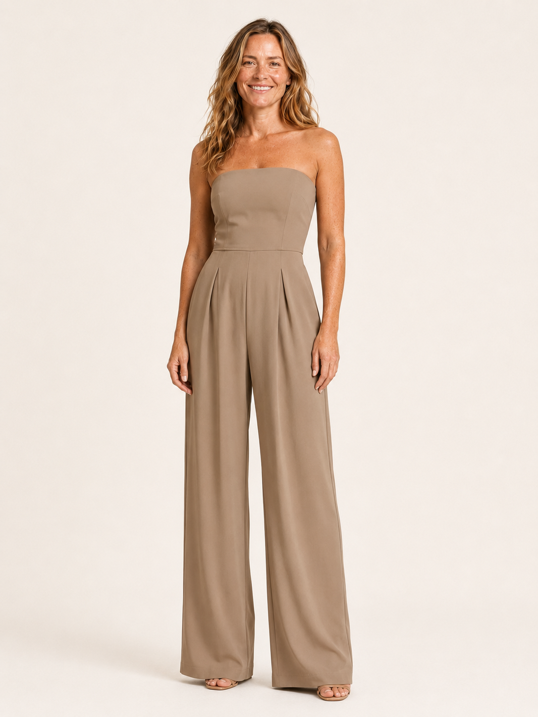 Billie | Women's Strapless Wide Leg Cocktail Jumpsuit
