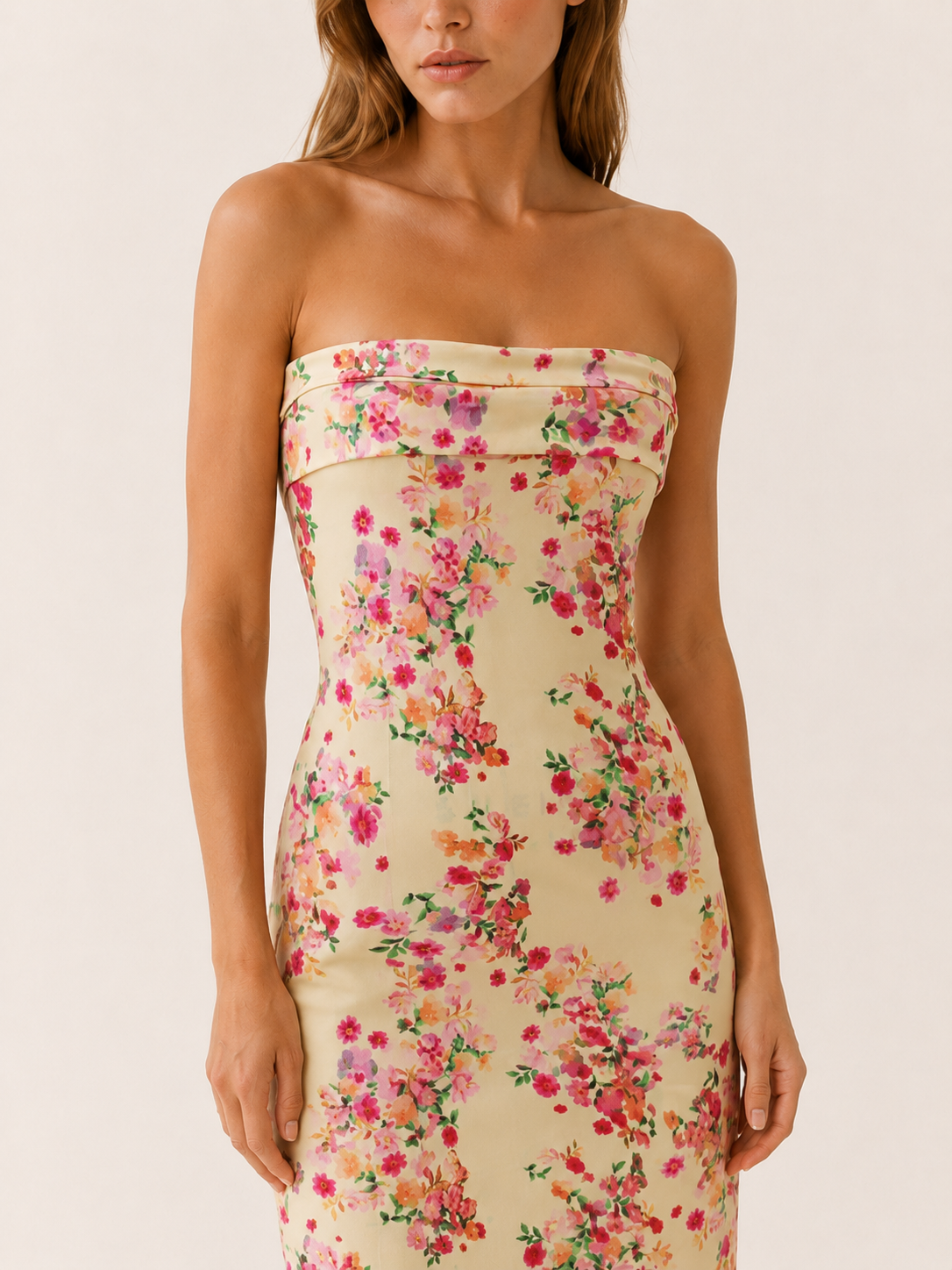 Brenley | Summer Maxi Dress with Strapless Neckline