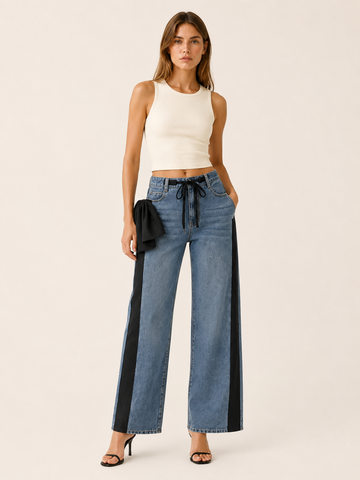 Brigitte | Women's High Waisted Wide Leg Jeans