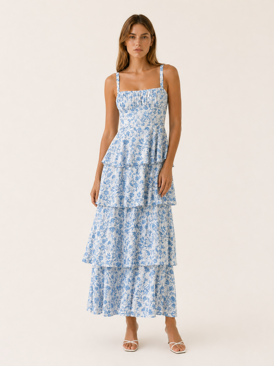 Calista | Flowy Maxi Dress with Tiered Skirt