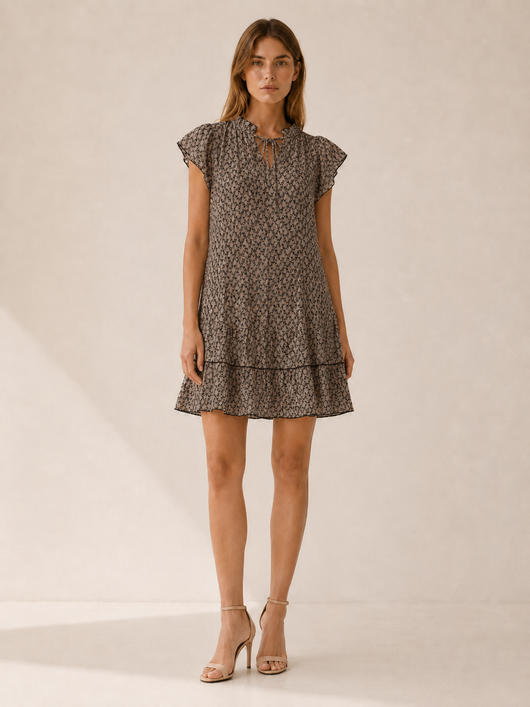 Camden | Summer Printed Mini Dress with Ruffle Hem