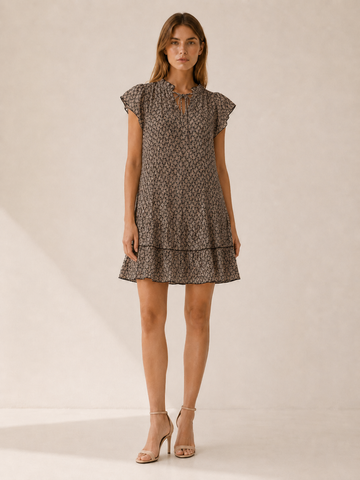 Camden | Summer Printed Mini Dress with Ruffle Hem