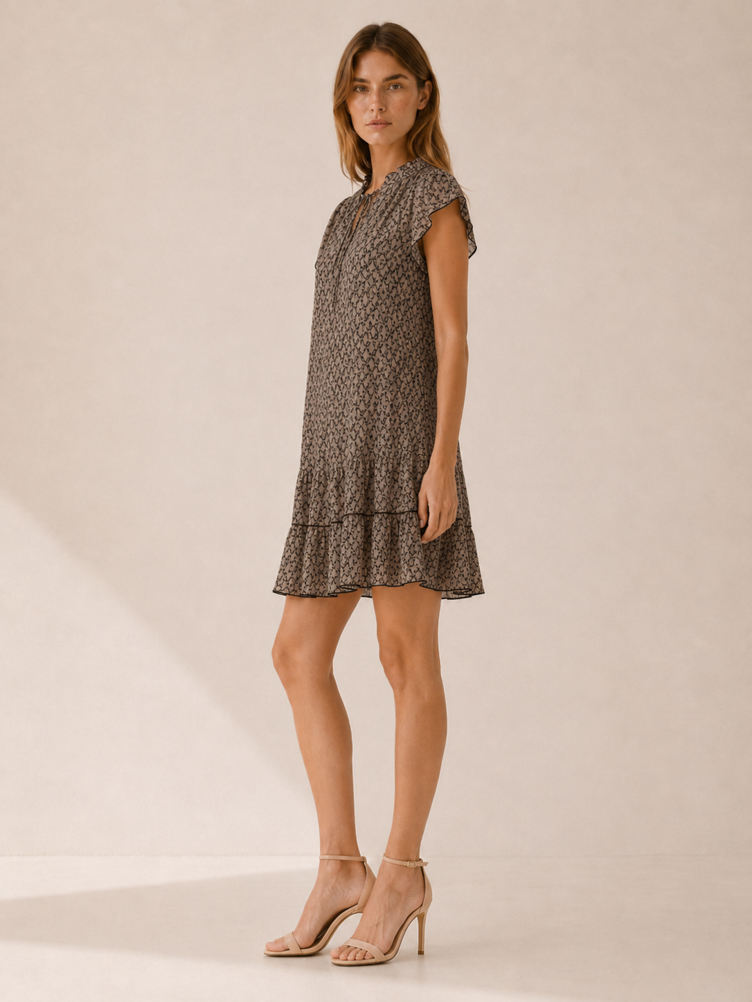 Camden | Summer Printed Mini Dress with Ruffle Hem