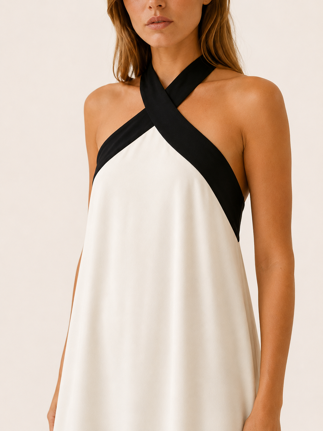 Carla | Cross Neck Maxi Dress with A-Line Fit