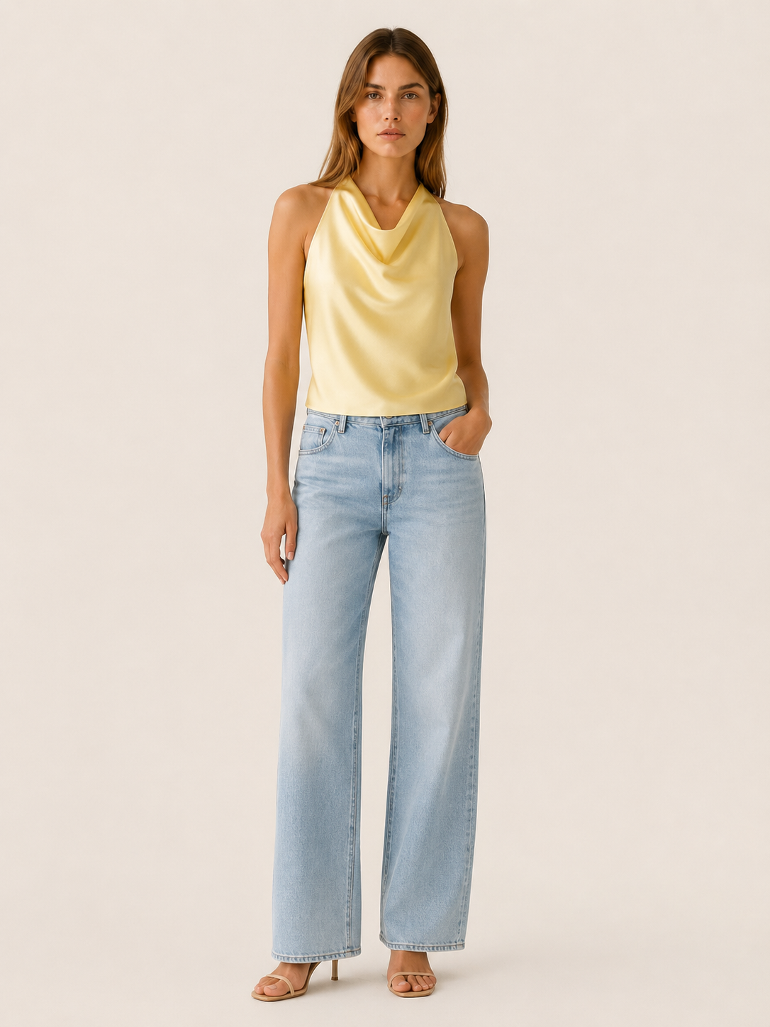 Cecily | Women's Draped Neck Halter Top