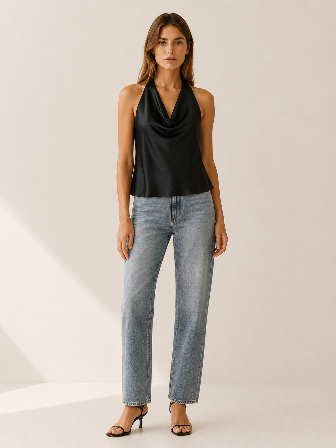 Cecily | Women's Draped Neck Halter Top