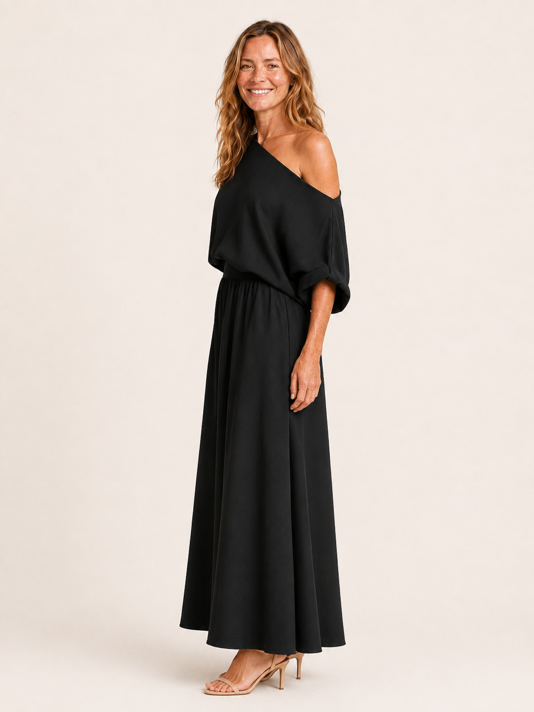 Charlotte | Women's One Shoulder Top and Maxi Skirt Two Piece Set